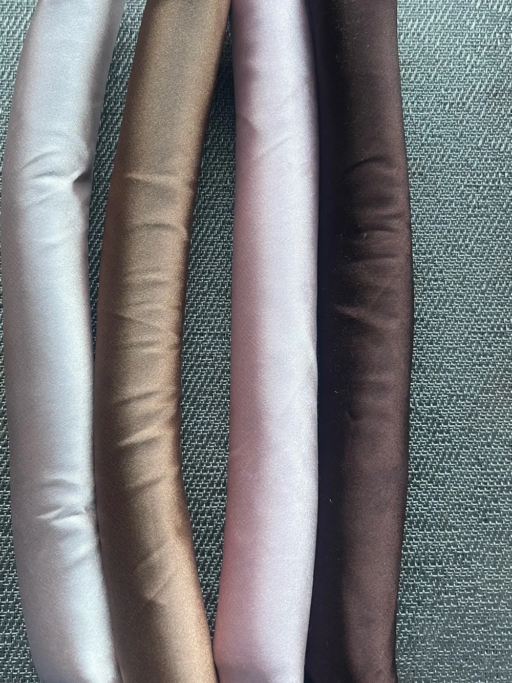 Kitsch Satin-Wrapped Jumbo Flexi Rods in Soft Pink, Brown & Champagne